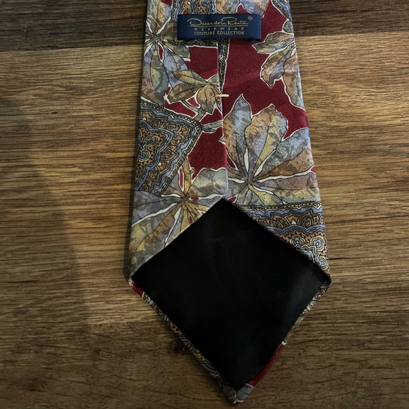 OSCAR DE LA RENTA/MORTON THOMAS Floral Ties - Silk - USA Vintage - Picture 2 of 6